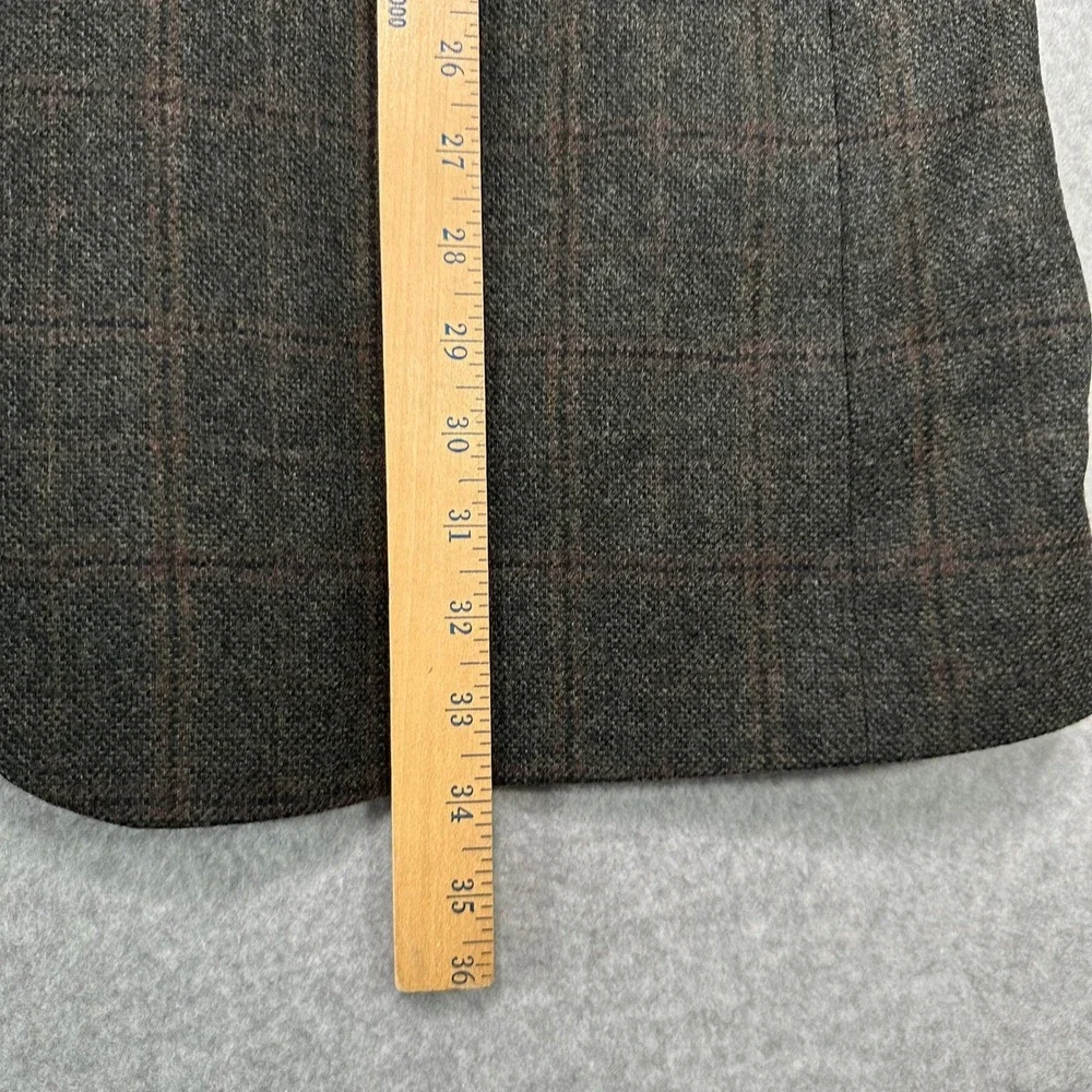JOS A BANK Brr Comfort 46 XLong Wool Tweed Plaid Sport Coat Jacket Elbow Patches